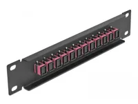 DELOCK 10"" LWL Patchpanel 12 Port SC Simplex violett 1HE