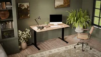 Desk with electric height adjustment MOON LONG 150x80x72-120 black/wotan