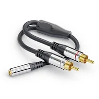 sonero Audio-Kabel Cinch - 3.5 mm Klinke 0.25 m - Kabeltyp: Adapterkabel - Audioanschluss Seite A: Cinch - Audiokanäle: Stereo - Audioanschluss Seite B: 3.5 mm Klinke - Detailfarbe: Schwarz - Länge: 0.25 m