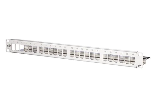 METZ CONNECT Modul 19 Zoll Modulträger 1HE 24 Port Edelstahl unbestückt