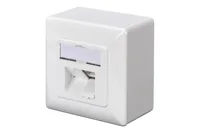 Digitus CAT 5e, Class D, wall outlet, shielded, surface mount