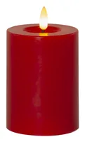 Star Trading LED-Kerze Pillar Flamme Flow Indoor, Rot, 12.5 cm Höhe - Betriebsart: Batteriebetrieb - Fernbedienung: Nein - Aussenanwendung: Nein - Höhe: 12.5 cm - Timerfunktion: Ja - Set: Nein