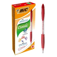 BIC Atlantis Classic Red Twist retractable ballpoint pen Medium 12 pc(s)