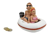 G. Wurm Spardose Schlauchboot, aus Polyresin, 16 cm - Breite: 16 cm - Höhe: 12 cm - Länge: 11 cm - Produkttyp Geschenke: Spardosen - Motiv: Boot