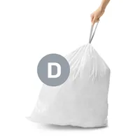 Simplehuman Müllbeutel Code D, 20 l, 100 Stück - Parfümiert: Nein - Volumen: 20 l - Trageriemen: Ja - Material: Kunststoff