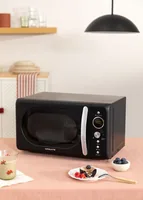 Create Mikrowelle Retro Schwarz - Mikrowellenleistung: 700 W - Fassungsvermögen: 20 l - Grillfunktion: Ja - Backofenfunktion: Keine Angaben - Steamfunktion: Keine Angaben - Breite: 45.5 cm