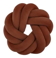 Tiseco Kissen Knot 30 x 30 cm, Braun - Breite: 30 cm - Detailfarbe: Braun - Nachhaltigkeit: Nicht angegeben - Bezug abnehmbar: Nein - Mit Bezug: Ja - Produkttyp: Kissen mit Füllung