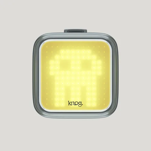 knog. Velolampe Blinder Skull Vorne, Schwarz - Betriebsart: Akkubetrieb - Lichtfarbe: Gelb - Montageart: Gummizug - Leuchten Kategorie: Vorderlicht - Lichtstärke: 200 lm - Set: Nein