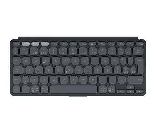 Logitech Tastatur Keys-To-Go 2 Graphite - Tastatur Typ: Mobile - Tastaturlayout: QWERTZ (CH) - Tastatur Features: Hotkeys - Medientasten - Easy Switch - Keyboard Tasten: Chiclet (Notebook) - Detailfarbe: Graphit - Schwarz - Ziffernblock: Nein