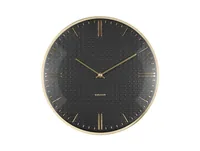 KARLSSON Wanduhr Riqueza 35 cm, Schwarz - Uhrtyp: Analog - Betriebsart: Batteriebetrieb - Funksignal: Nein - Funktionen: Zeit - Form: Rund - Detailfarbe: Schwarz
