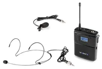 Vonyx Zusatzsender WM60B für die WM6 Serie - Wandlerprinzip: Kondensator - Bauweise: Headset - Taschensender - Lavalier - Richtcharakteristik: Niere - Anschlüsse: 3.5 mm Klinke - Signalverarbeitung: Digital - Betriebsart: Batteriebetrieb