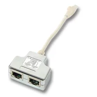 Ecolan T-Adapter CAT 5e Ethernet/Ethernet, 2 x 10/100BaseT, Cable-Sharing