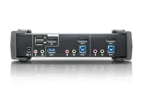 Aten KVM Switch CS1922 - Konsolen Ports: 3.5 mm Mikrofoneingang - USB 3.0 - DisplayPort - 3.5 mm Kopfhöreranschluss - Computer Ports: 3.5 mm Kopfhöreranschluss - 3.5 mm Mikrofoneingang - USB 3.0 - DisplayPort - KVM-Art: Lokal - Anzahl Geräte: 2 - Montage: