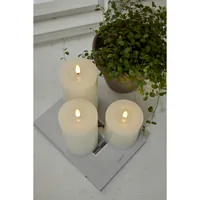 Star Trading LED-Kerze Flamme Flow, Ø 7.5 x 12.5 cm, Weiss - Betriebsart: Batteriebetrieb - Fernbedienung: Nein - Aussenanwendung: Nein - Höhe: 12.5 cm - Timerfunktion: Ja - Set: Nein