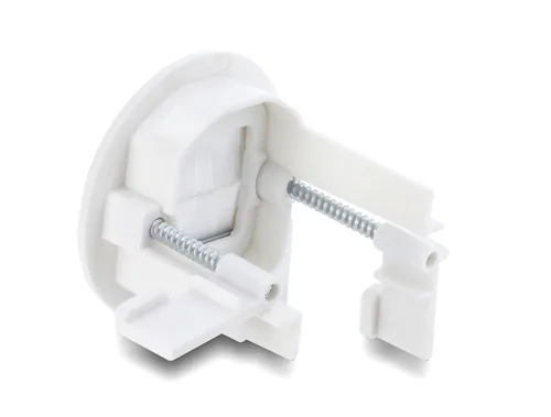 DeLOCK Cable Bushing with brush for wall mounting / desktop mounting white