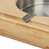Relaxdays Bamboo Ashtray Square