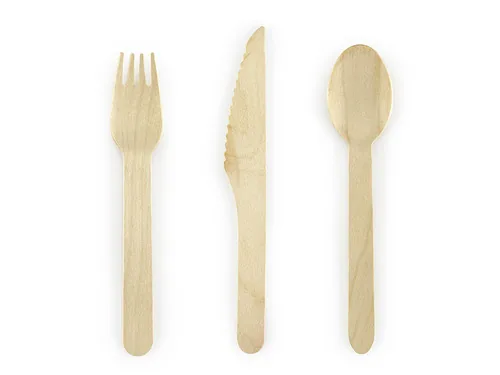 Partydeco Einweg-Besteckset Woodland 18 Stück Braun - Produkttyp: Einweg-Besteckset - Materialtyp: Holz - Material: Holz - Detailfarbe: Braun - Länge: 16 cm