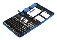 KOOR Outdoor-Besteck-Set 4 Personen, Blau - Produkttyp: Besteck-Set to go - Nachhaltigkeit: Nicht angegeben - Set: Ja - Farbe: Blau