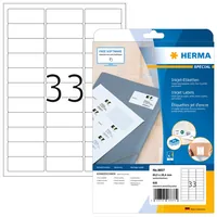 HERMA Inkjet-Etiketten A4 weiß 63,5x25,4 mm Papier 825 St.