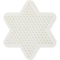 Creativ Company Bügelperlen Platten Nabbi Stern Weiss - Produkttyp: Steckplatten Medium - Detailfarbe: Weiss - Bio: Ja - Set: Nein