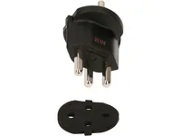 Max Hauri Fixadapter Schuko – T23 IP44, Schwarz - Detailfarbe: Schwarz - Stromanschluss Seite A: T23 - Schalter: Nein - Stromanschluss Seite B: Schuko - Typ: Fixadapter