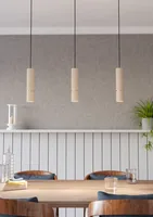 EGLO Leuchten Pendelleuchte CAMINIA GU10 3 x 4.7W - Betriebsart: Netzbetrieb - Lampensockel: GU10 - Smart Home: Nicht kompatibel - Farbtemperatur Kelvin: 3000 K - Anwendungsbereich: Indoor - Gesamtleistung: 14.1 W