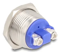 DELOCK Drucktaster zum Einbau 19 mm 2 x Schraubkl.Taster fla