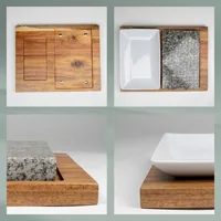 Kela Hot Stone Platte XL Country 6-teilig - Material: Granit - Anzahl Teile: 6 Teile - Produkttyp: Hot Stone - Ausstattung: Holzplatte - Anzahl Unterteilungen: 3 × - Detailfarbe: Grau - Weiss