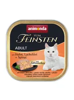 animonda Nassfutter vom Feinsten, Schlemmerkern Huhn/Lachs 100g - Tierbedürfnis: Kein besonderes Bedürfnis - Lebensphase: Adult (1-7 Jahre) - Produkttyp: Alleinfutter - Packungsgrösse: 100 g - Fleischsorte: Huhn - Lachs - Tierart: Katze
