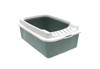 Rotho Katzentoilette Bonnie M Eco Grün – Sand - Stromversorgung: Keine - App kompatibel: Nein - Breite: 39.3 cm - Höhe: 20.9 cm - Tiefe: 57.2 cm - Detailfarbe: Sand - Grün