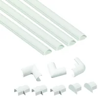 STEFFEN Kabelkanal D-Line 20 x 10 mm, 1 m, Weiss - Detailfarbe: Weiss - Produkttyp: Kabelkanal - Ausstattung Kabelmanagement: Selbstklebend - Breite: 20 mm - Länge: 1 m - Material: Kunststoff