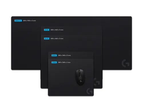 Logitech Gaming-Mausmatte G740 Schwarz - Tiefe: 400 mm - Breite: 460 mm - Detailfarbe: Schwarz - Form: Eckig - Höhe: 5 mm - Handgelenkauflage: Nein