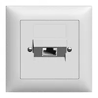 Feller EDIZIOdue Netzwerkdose UP 1x RJ45, geschirmt - Montage: Unterputz - Leistungskategorie Cat.: Ohne - Serie: EDIZIOdue - E-Nr.: 878213000 - Typ: Telefondose - Bauform: Komplettset
