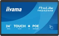 iiyama Touch Display ProLite TW2424AS-B3P Projiziert-kapazitiv - Energieeffizienzklasse: Keine - Detailfarbe: Schwarz - Bildschirmdiagonale in Zoll: 23.8  - Auflösung: 1920 x 1080 (Full HD) - Schnittstellen: 3.5 mm Klinke - Bluetooth - HDMI - RJ-45 (LAN) 