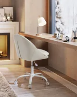 Songmics Bürostuhl mit Fusskreuz, Capuccino - Produkttyp: Bürostuhl - Material Bezug: Textil - Armlehnen: Nein - Material Fuss: Metall - Kunststoff - Rückenart: Polsterrücken - Rollenart: Universalrollen