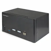 StarTech.com 2 Port DisplayPort KVM Switch - 4K 60 Hz UHD HDR - DP 1.2 KVM Umschalter mit USB 3.0 Hub mit 2 Anschlüssen (5 Gbit/s)