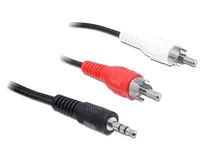 DeLOCK 84000 audio cable 1.5 m 2 x RCA 3.5mm Black