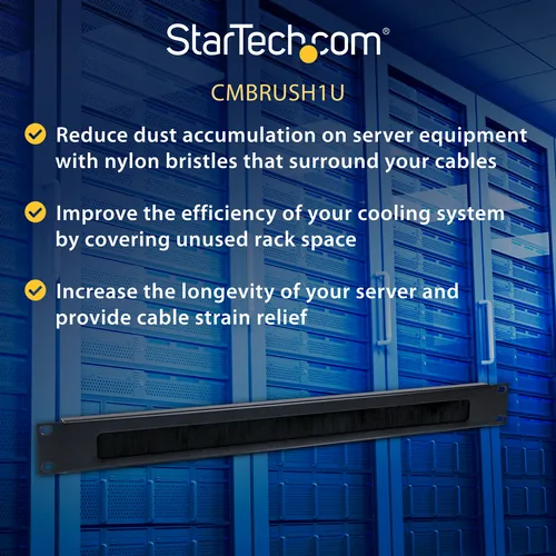 1U BRUSH RACK CABLE MANAGER .