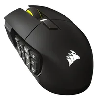 Corsair Gaming-Maus Scimitar Elite Wireless SE - Maus Features: Umschaltbare DPI-Auflösung - RGB-Beleuchtung - Daumentaste - Programmierbare Tasten - Bedienungsseite: Rechtshänder - Detailfarbe: Schwarz - Gewicht: 161 g - Verbindungsart: Kabellos - Schnit