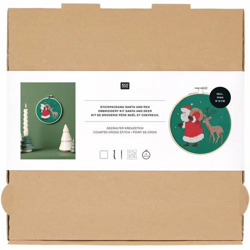 Rico Design Bastelset Stickpackung 15 cm - Produkttyp: Bastelsets - Detailfarbe: Mehrfarbig