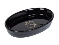 Nobby Keramiknapf Golden Fish Bone, 17 x 11 x 2.5 cm, 0.12 l - Detailfarbe: Schwarz - Tierart: Katze - Produkttyp: Futternapf