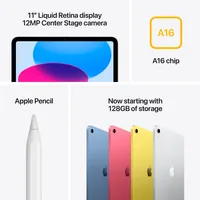 Apple iPad 128 Go 27,9 cm (11") Wi-Fi 6 (802.11ax) iPadOS 18 Rose