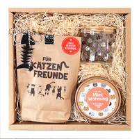 Wunderle Geschenkbox für Katzenfreunde - Anlass: Danke - Freundschaft - Geburtstag - Empfänger Geschenke: Für Frauen - Für Männer - Produkttyp Geschenke: Geschenkbox