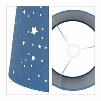 relaxdays Tischlampe Sterne Dunkelblau - Leuchten Kategorie: Tischleuchte - Lichtfarbe: Je nach Leuchtmittel - Dimmbar: nicht dimmbar - Gesamtleistung: 40 W - Lampensockel: LED - Leuchtenfarbe: Blau