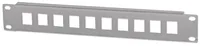 Intellinet Patch Panel, Blank, 10", 1U, 10-Port, Grey