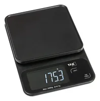 TFA Dostmann Küchenwaage Cookie Schwarz - Bedienungsart: Elektronisch - Messschritte: 0.1 g - Tara-Zuwiegefunktion: Ja - Detailfarbe: Schwarz - Gewicht Max.: 5 kg - Material: Kunststoff