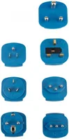 Brennenstuhl Reisestecker-Set 7-fach mit 10A Sicherung, schwarz/blau