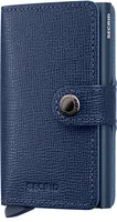 SECRID Portemonnaie Miniwallet Crisple Navy - Münzfach: Nein - RFID-Schutz: Ja - Farbe: Navy - Material: Leder - Aluminium - Verschluss: Druckknöpfe - Slider