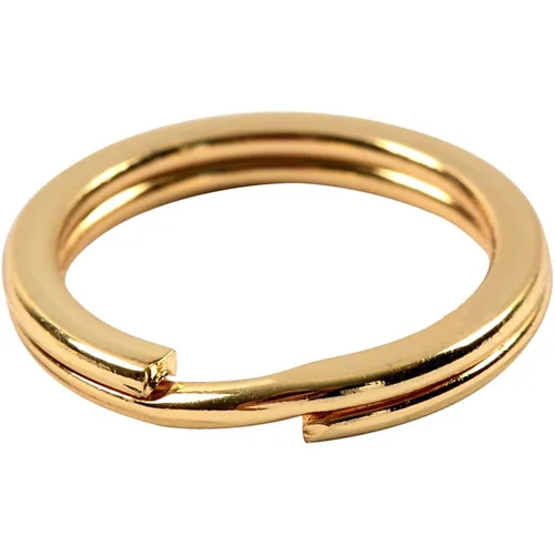 Creativ Company Spaltring  15 mm Vergoldet, 15 Stück - Detailfarbe: Gold - Material: Kupfer - Verpackungseinheit: 15 Stück - Verschlussart Schmuck: Spaltring