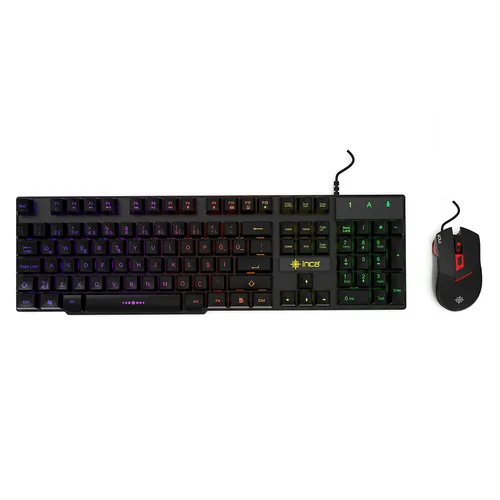 INCA Gaming MausTastatur RGB 3200DPI6Tasten1.50m schwarz retail